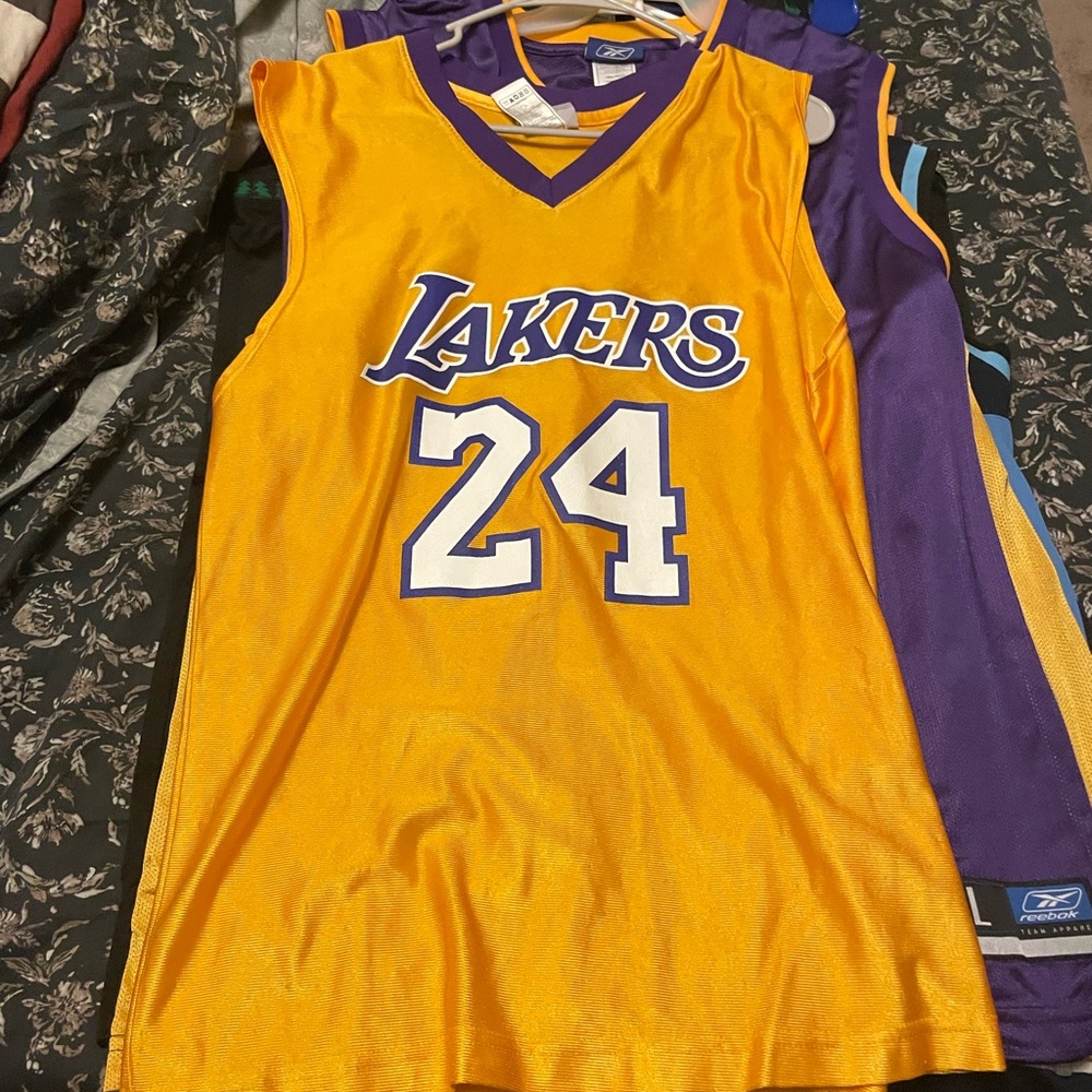 Lakers Gold Basketball Jersey NBA Kobe